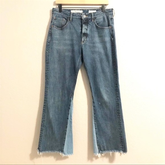 Anthropologie Pilcro High Rise 2 Tone Ankle Jeans - Picture 1 of 8